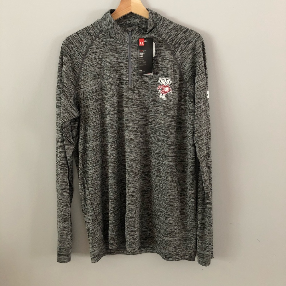 NWT Wisconsin Badgers Under Armour quarter zip